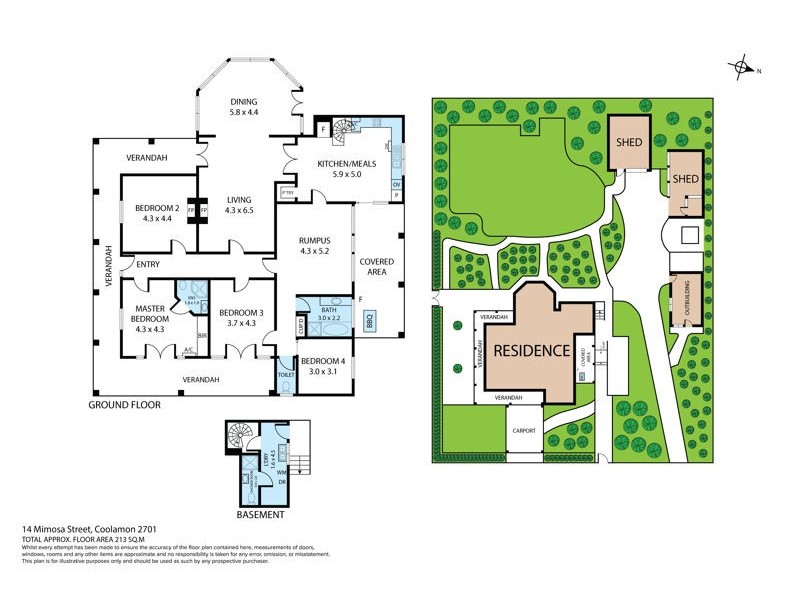 14 Mimosa St, Coolamon NSW 2701 Floorplan