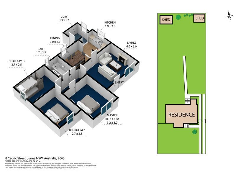 8 Cedric Street, Junee NSW 2663 Floorplan