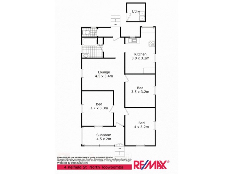 4 Kelfield Street, North Toowoomba QLD 4350 Floorplan