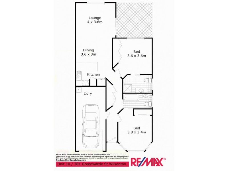 10/381 Greenwattle Street, Wilsonton QLD 4350 Floorplan