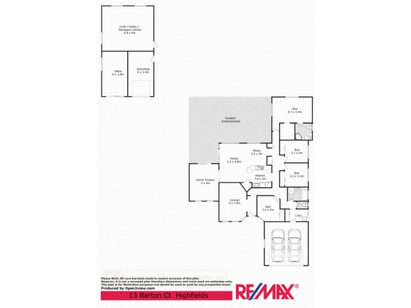 13 Barton Court, Highfields QLD 4352 Floorplan