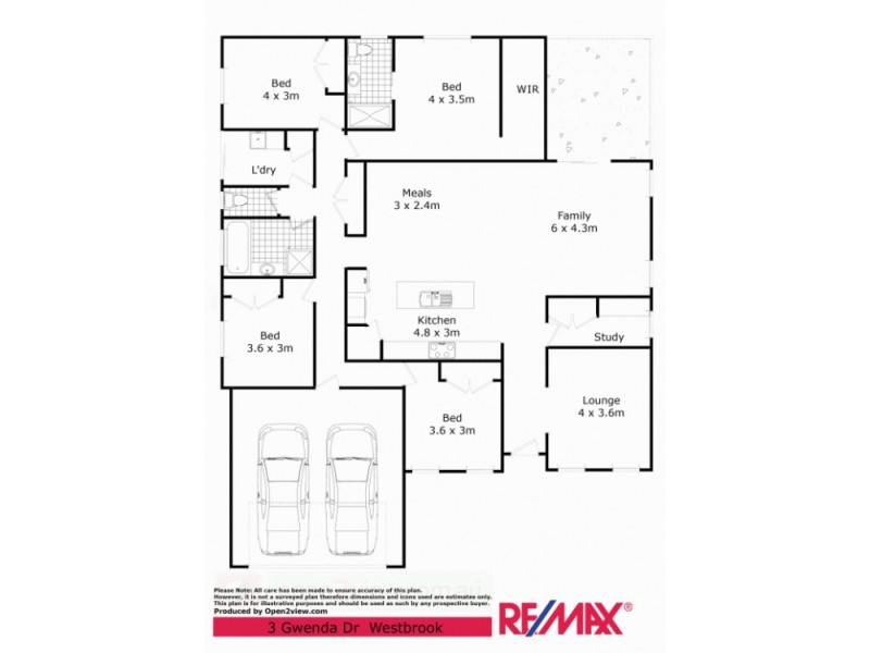 3 Gwenda Drive, Westbrook QLD 4350 Floorplan