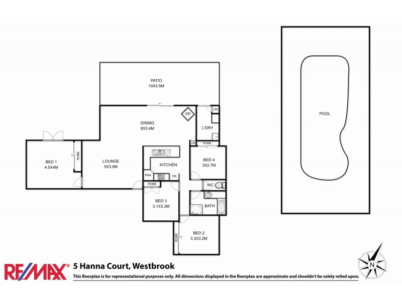 5 Hanna Court, Westbrook QLD 4350 Floorplan