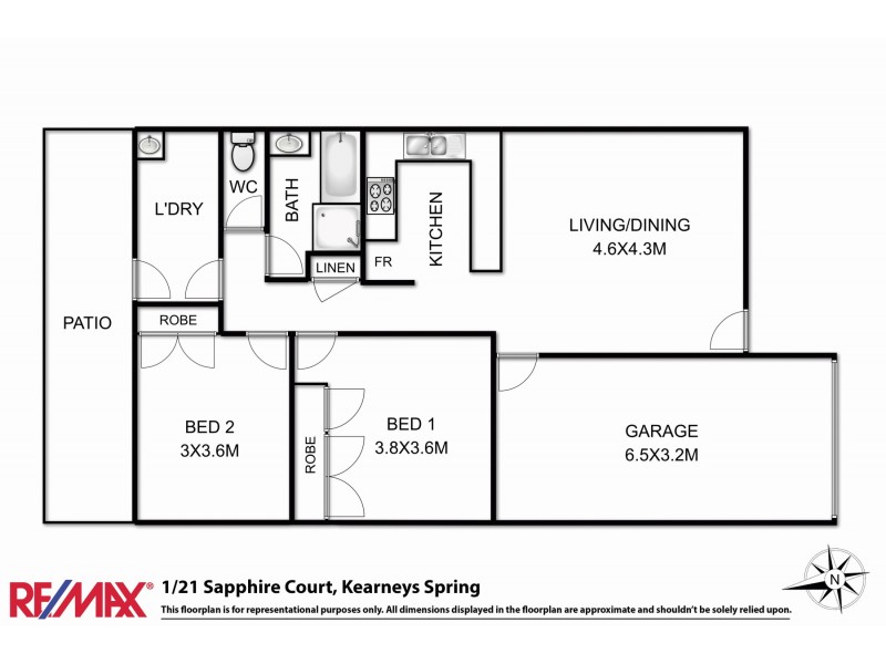 1/21 Sapphire Court, Kearneys Spring QLD 4350 Floorplan