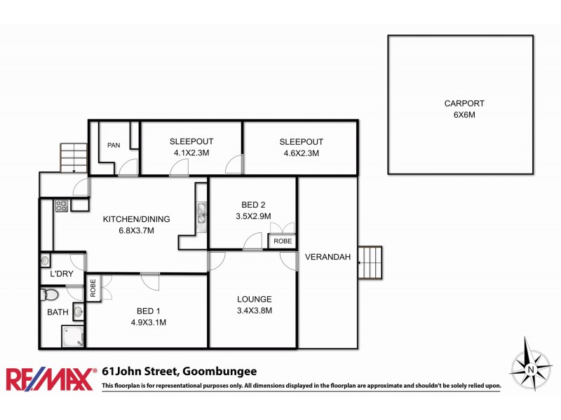 61 John Street, Goombungee QLD 4354 Floorplan