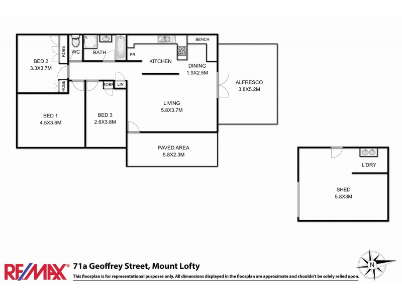 71A Geoffrey Street, Mount Lofty QLD 4350 Floorplan