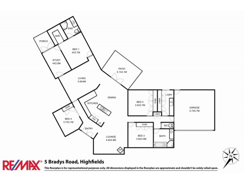 5 Bradys Road, Highfields QLD 4352 Floorplan