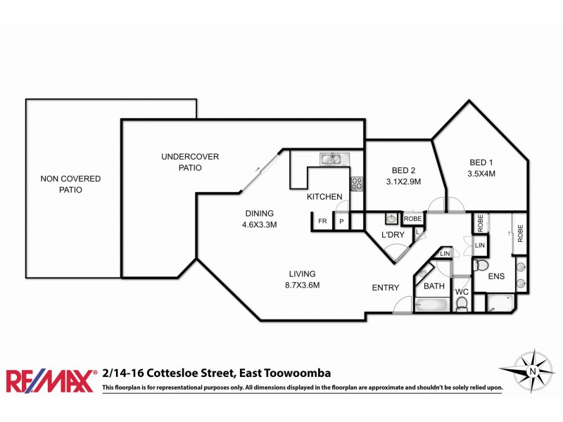 2/14 Cottesloe Street, East Toowoomba QLD 4350 Floorplan