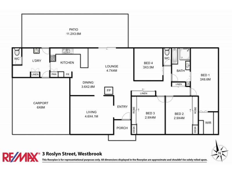 3 Roslyn Street, Westbrook QLD 4350 Floorplan