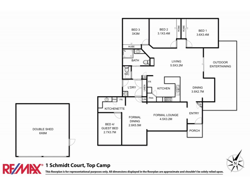1 Schmidt Court, Top Camp QLD 4350 Floorplan