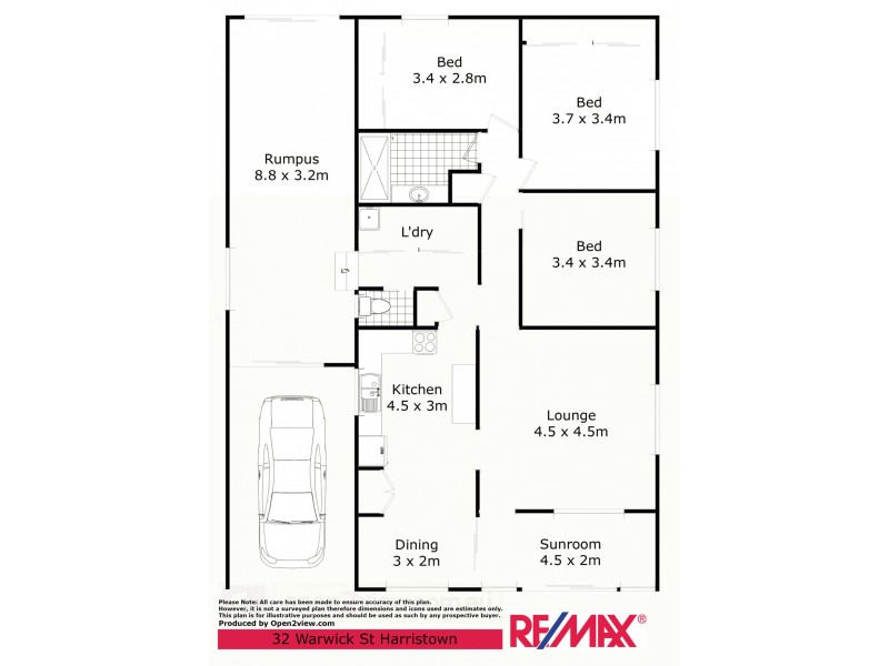32 Warwick Street, Harristown QLD 4350 Floorplan