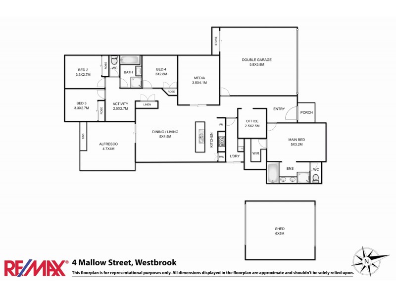 4 Mallow Street, Westbrook QLD 4350 Floorplan