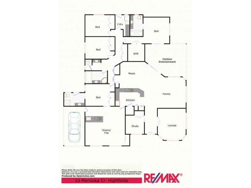 10 Manooka Crescent, Highfields QLD 4352 Floorplan