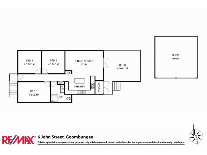 6 John Street, Goombungee QLD 4354 Floorplan