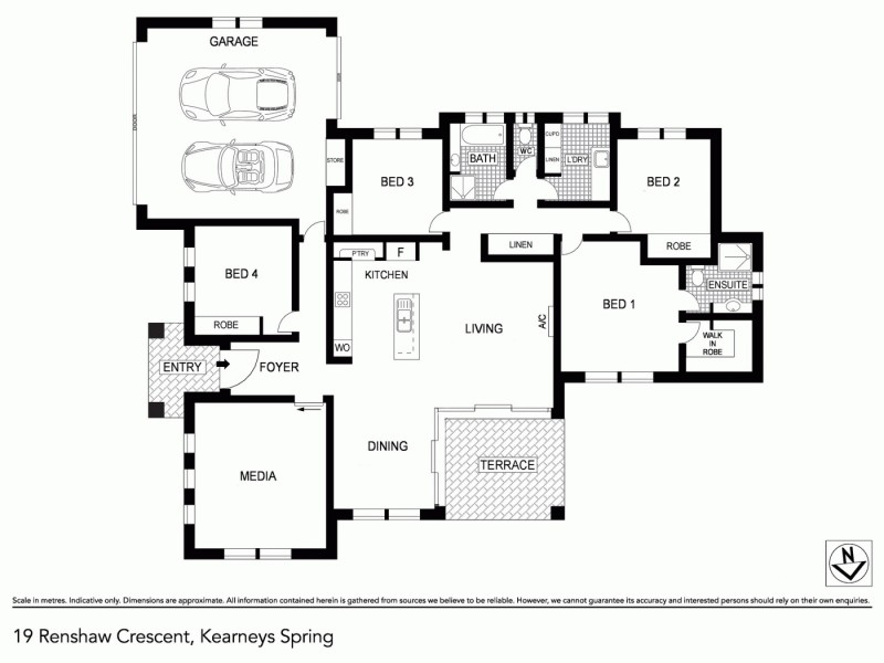 19 Renshaw Crescent, Kearneys Spring QLD 4350 Floorplan