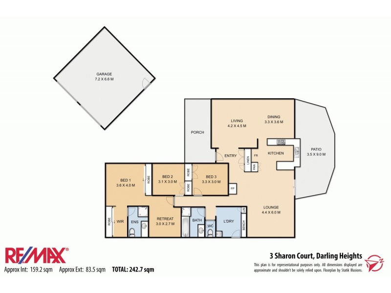 3 Sharon Court, Darling Heights QLD 4350 Floorplan