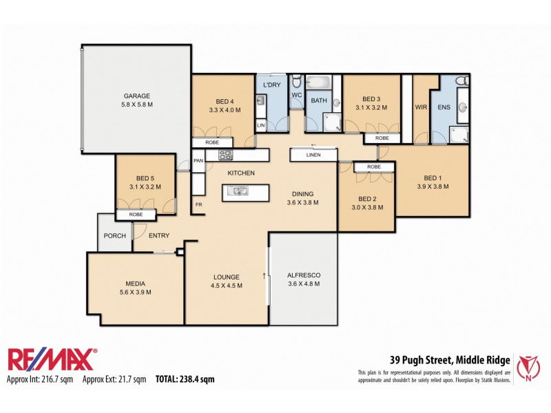 39 Pugh Street, Middle Ridge QLD 4350 Floorplan