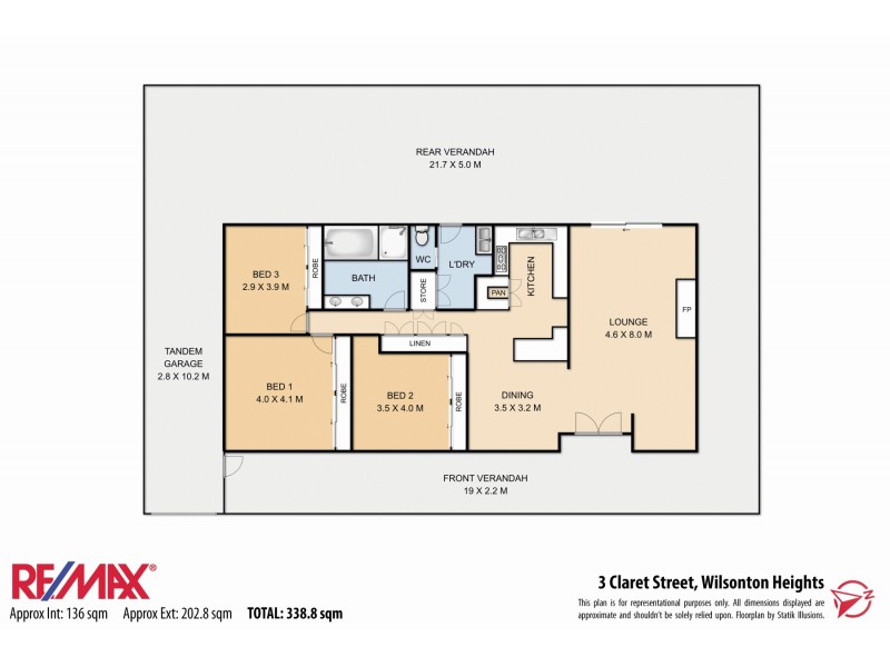 3 Claret Street, Wilsonton QLD 4350 Floorplan