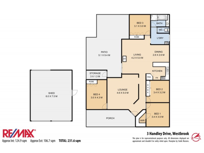 3 Handley Drive, Westbrook QLD 4350 Floorplan