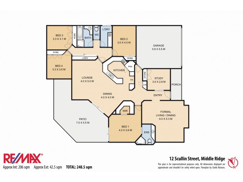 12 Scullin Street, Middle Ridge QLD 4350 Floorplan