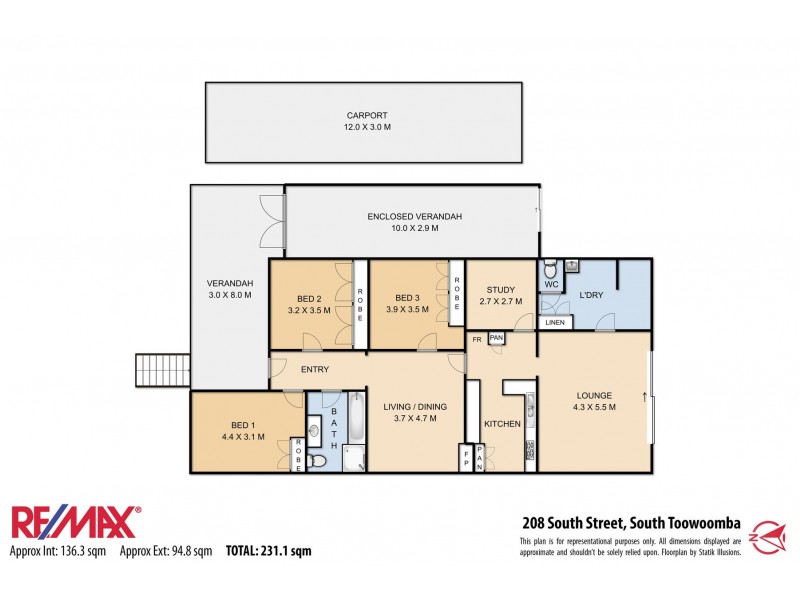 208 South Street, South Toowoomba QLD 4350 Floorplan