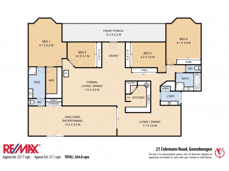 21 Colemans Road, Goombungee QLD 4354 Floorplan