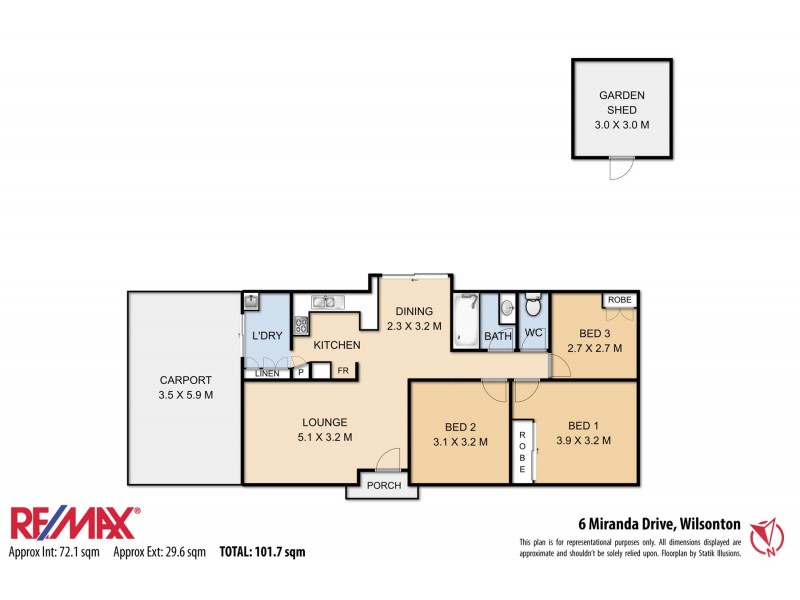 6 Miranda Drive, Wilsonton Heights QLD 4350 Floorplan