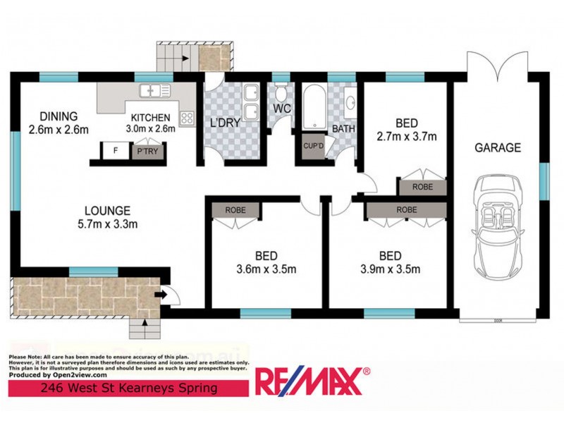 246 West Street, Kearneys Spring QLD 4350 Floorplan