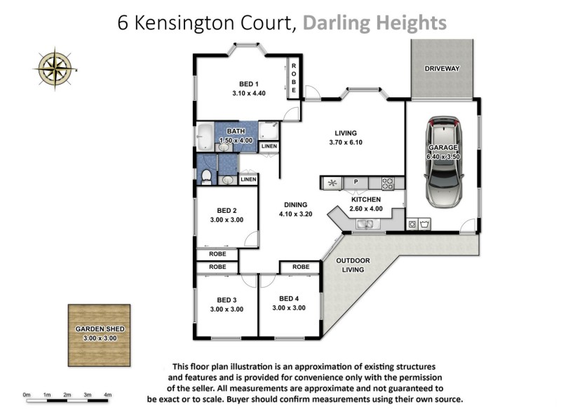 6 Kensington Court, Darling Heights QLD 4350 Floorplan