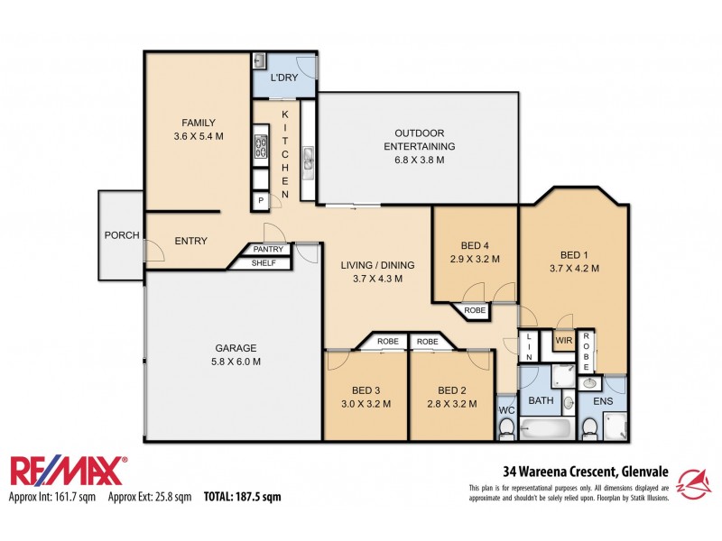 34 Wareena Crescent, Glenvale QLD 4350 Floorplan