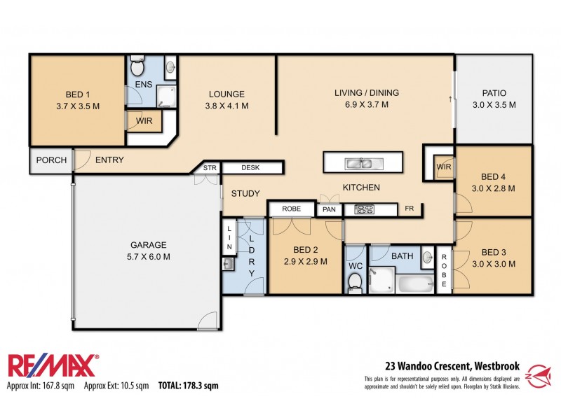 23 Wandoo Crescent, Westbrook QLD 4350 Floorplan