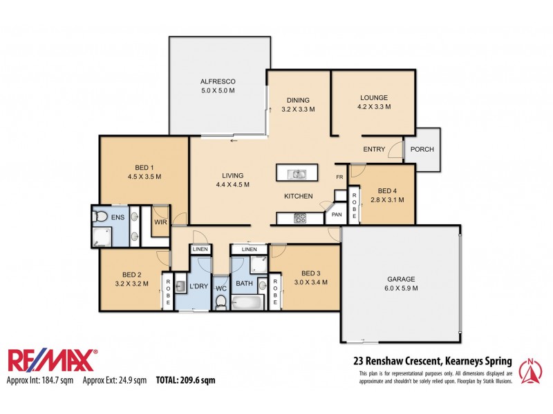 23 Renshaw Crescent, Kearneys Spring QLD 4350 Floorplan