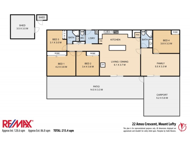 22 Amos Crescent, Mount Lofty QLD 4350 Floorplan