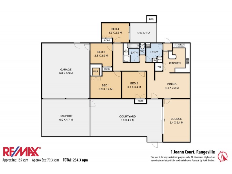 1 Joann Court, Rangeville QLD 4350 Floorplan