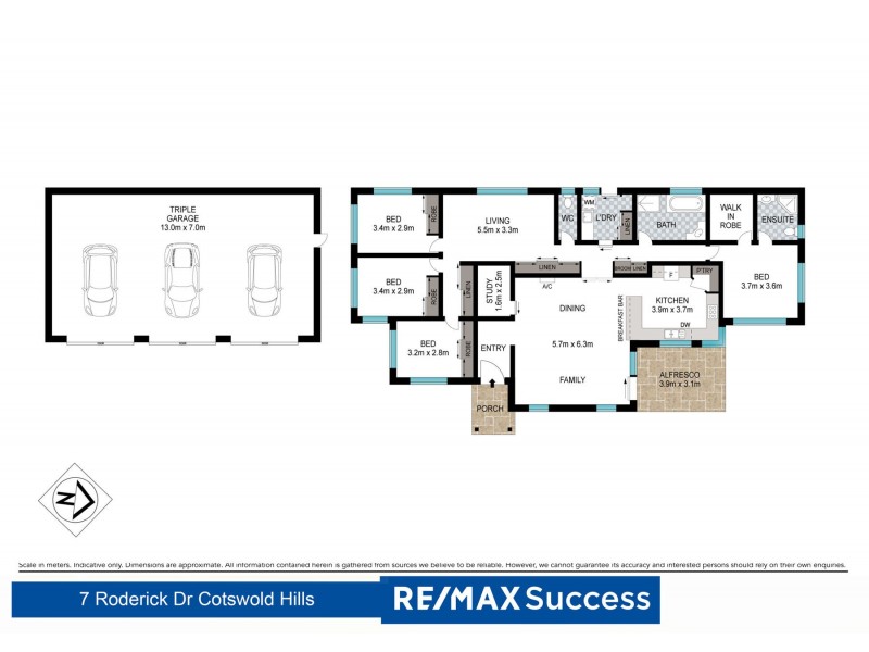 7 Roderick Drive, Cotswold Hills QLD 4350 Floorplan