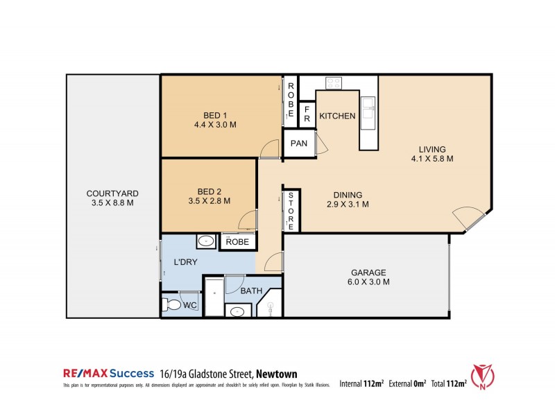 16/19A Gladstone Street, Newtown QLD 4350 Floorplan