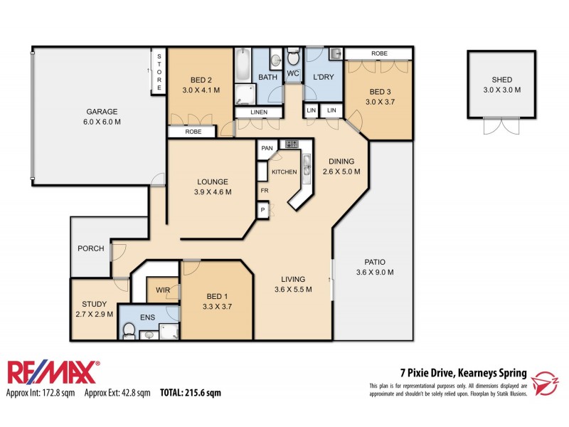 7 Pixie Drive, Kearneys Spring QLD 4350 Floorplan