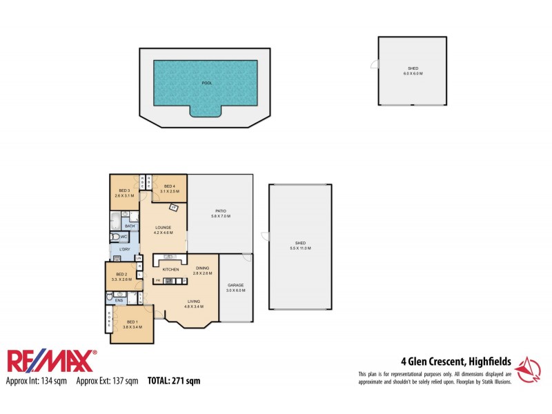 4 Glen Crescent, Highfields QLD 4352 Floorplan