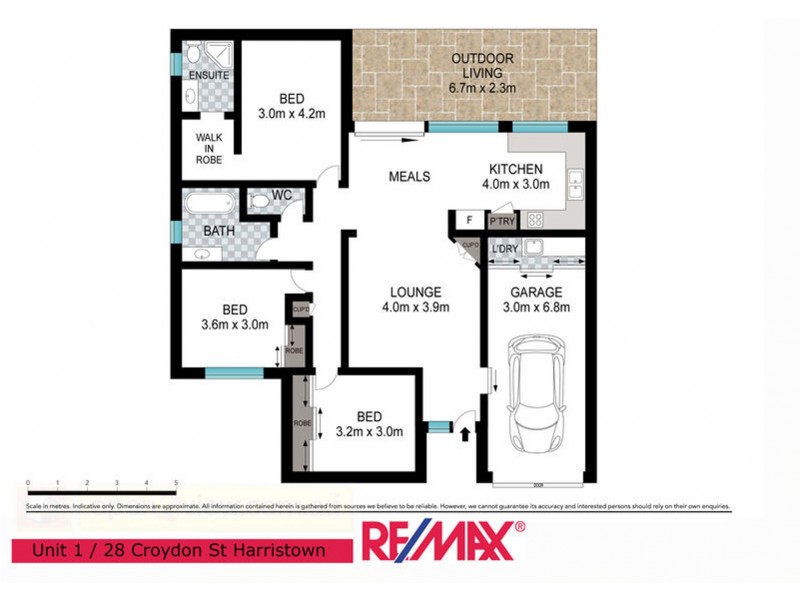 1/28 Croydon Street, Harristown QLD 4350 Floorplan