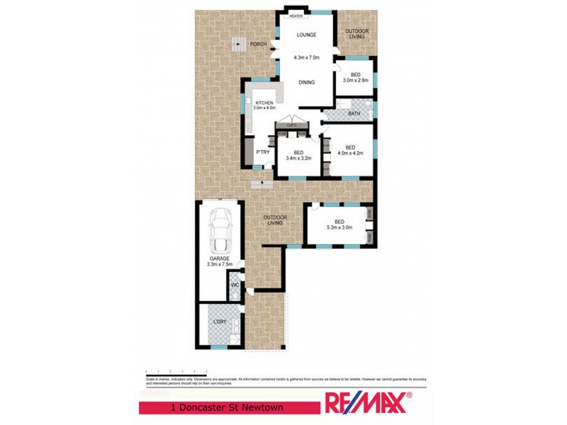 1 Doncaster Street, Newtown QLD 4350 Floorplan