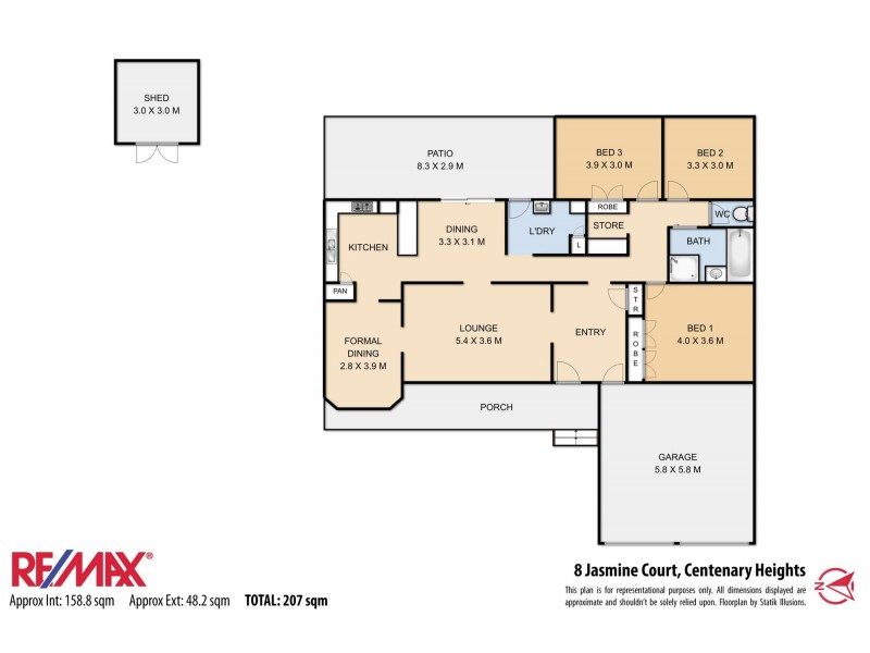8 Jasmine Court, Centenary Heights QLD 4350 Floorplan