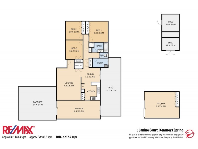 5 Janine Court, Kearneys Spring QLD 4350 Floorplan