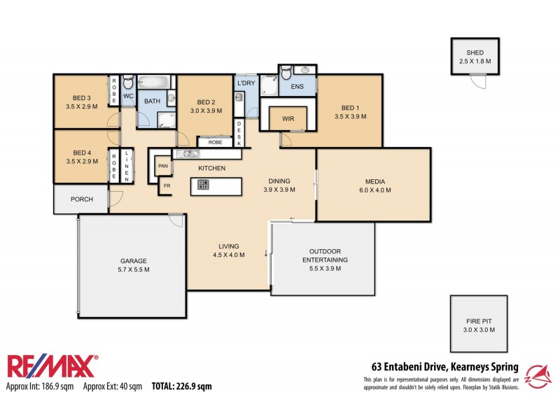 63 Entabeni Drive, Kearneys Spring QLD 4350 Floorplan