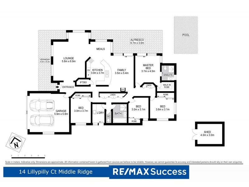 14 Lillypilly Court, Middle Ridge QLD 4350 Floorplan