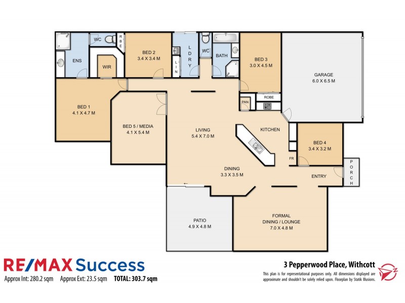 3 Pepperwood Place, Withcott QLD 4352 Floorplan