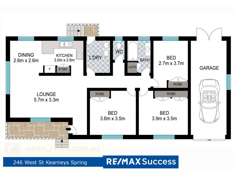 246 West Street, Kearneys Spring QLD 4350 Floorplan