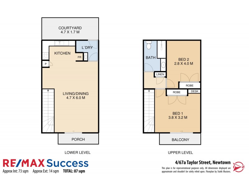 4/67A Taylor Street, Newtown QLD 4350 Floorplan