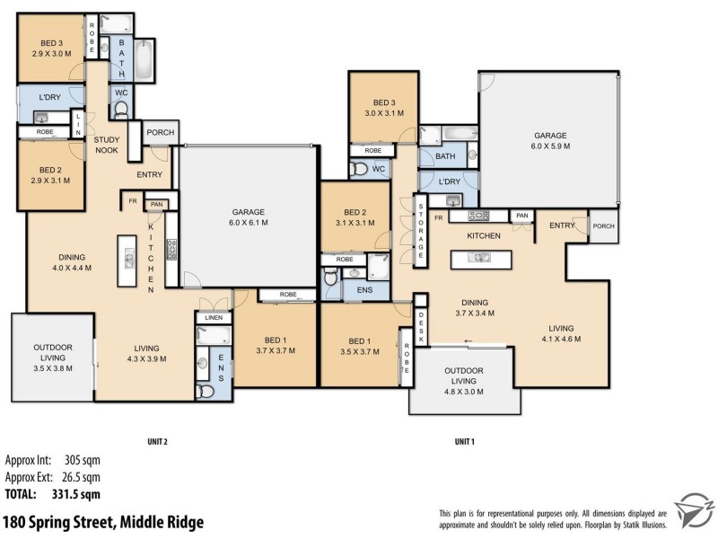 2/180 Spring Street, Middle Ridge QLD 4350 Floorplan