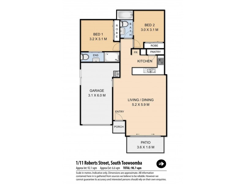 1/11 Roberts Street, South Toowoomba QLD 4350 Floorplan