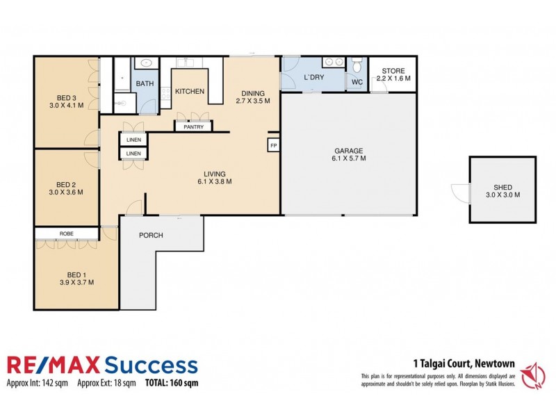 1 Talgai Court, Newtown QLD 4350 Floorplan